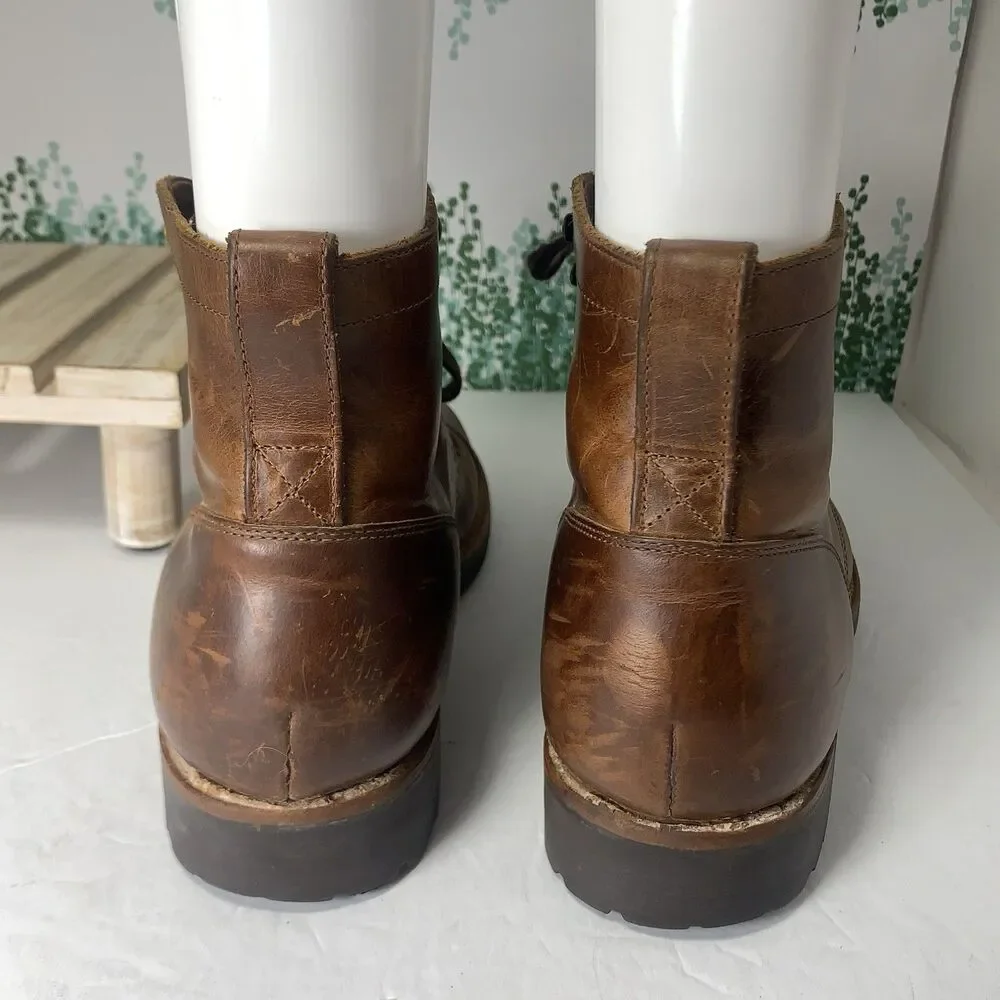 J. Crew Burnished Brown Leather Goodyear F4446 Welt Men’s Boots Size 9